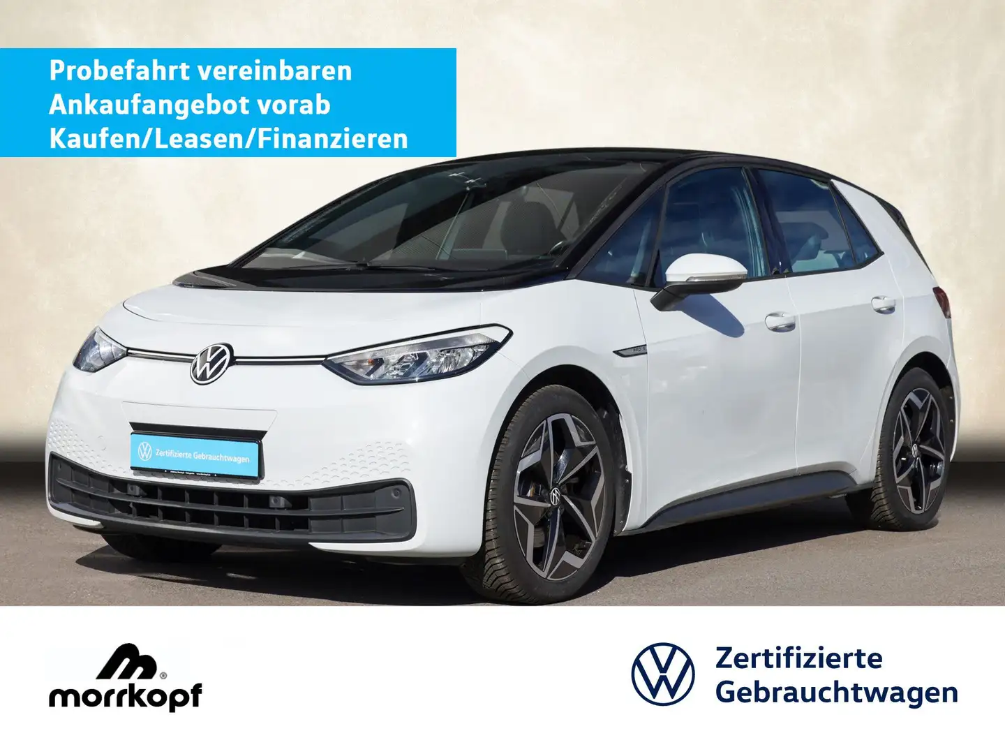 Volkswagen ID.3 Pro S +FAHRSCHULE+ Bluetooth Navi LED Klima Weiß - 1