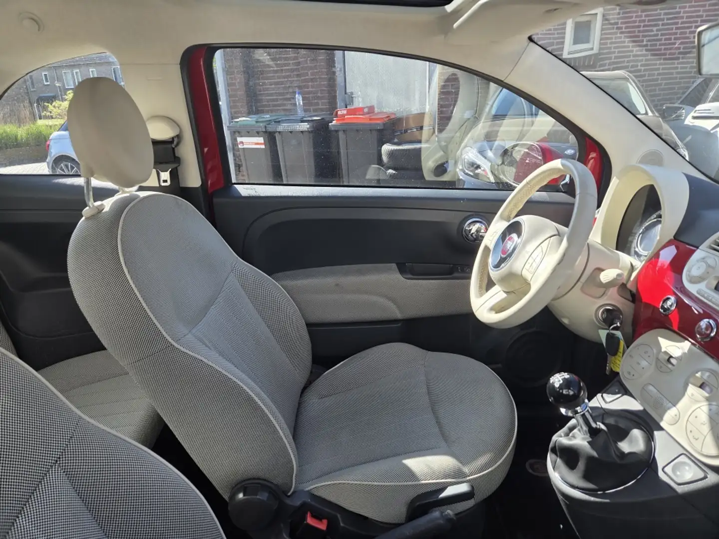 Fiat 500 1.2 Airco Panoramadak Rosso - 2