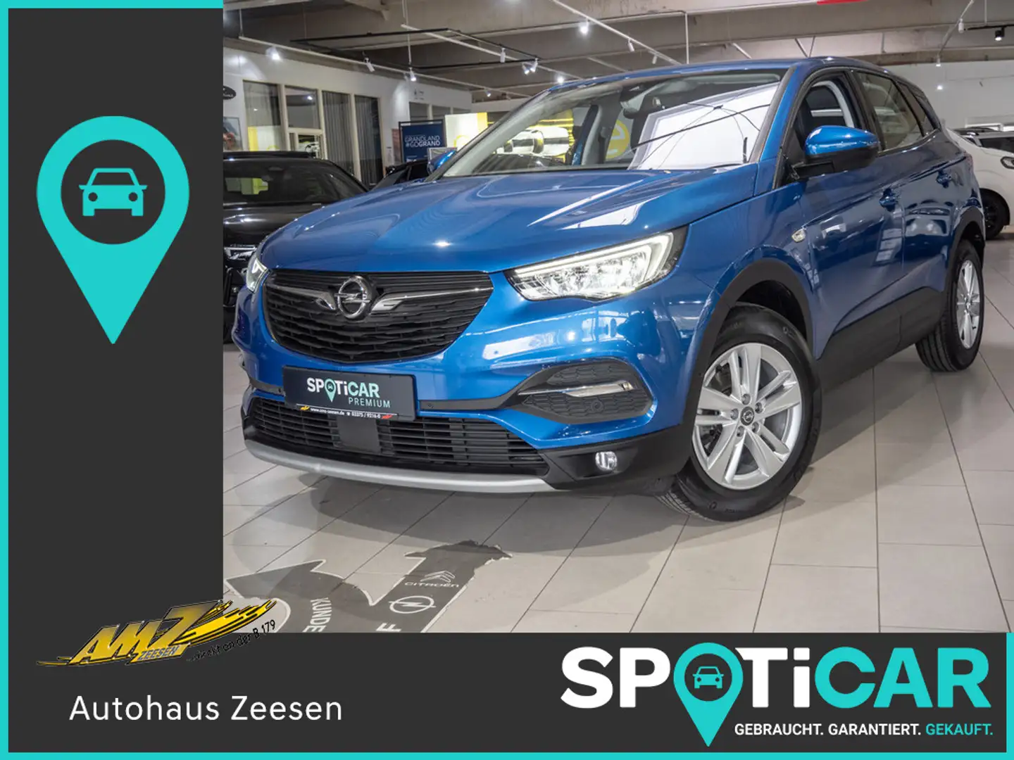 Opel Grandland X 1.2 Turbo Elegance KAMERA PDC LED Blauw - 1