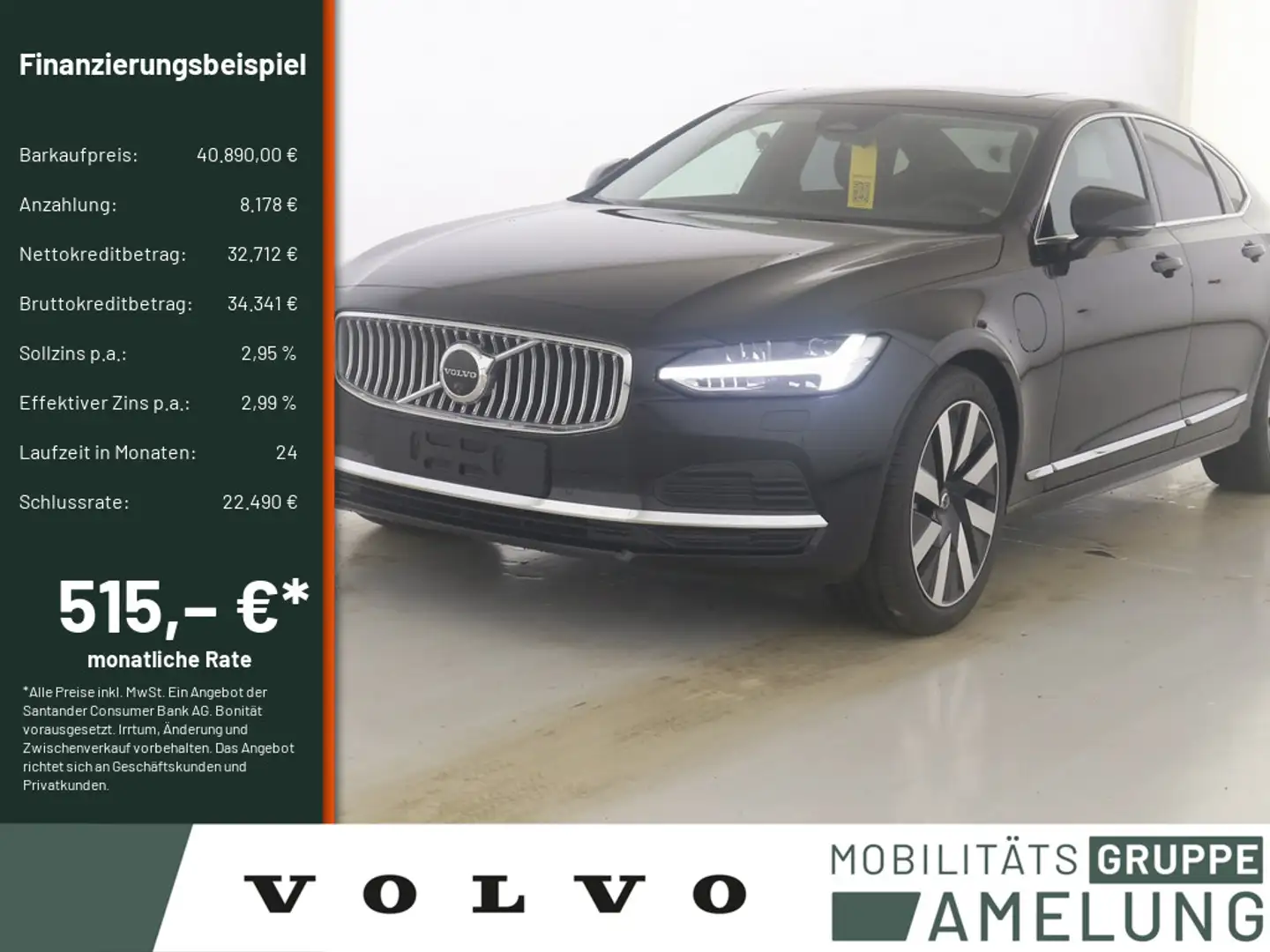 Volvo S90 T8 AWD Ultimate Bright B&W STANDHZ 360° Zwart - 1