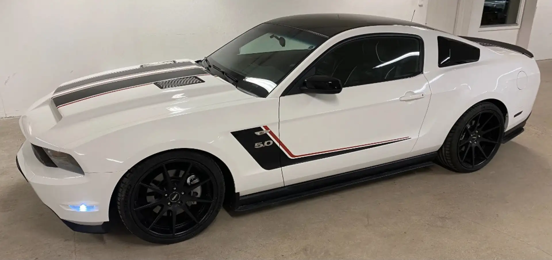 Ford Mustang V8 GT 5.0 GT 420 ch Boîte Auto Look Boss Blanc - 2