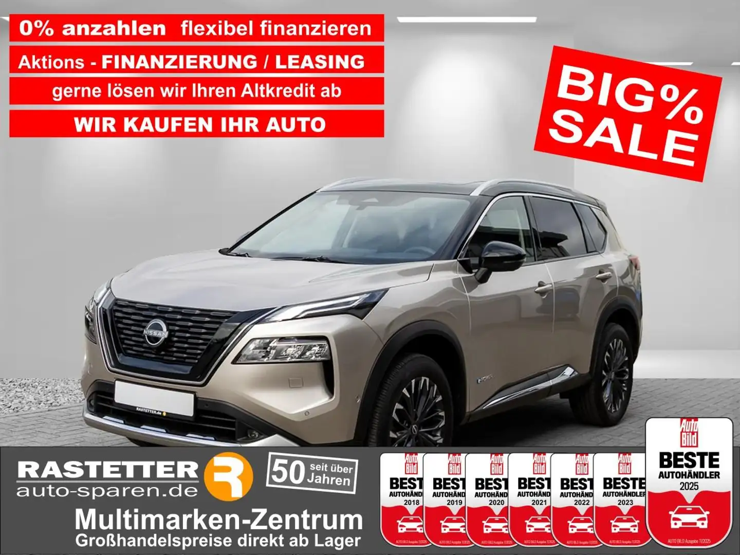 Nissan X-Trail X-Trail e-POWER e-4ORCE tekna PanoSD+Bose+Leder+19 Gris - 1