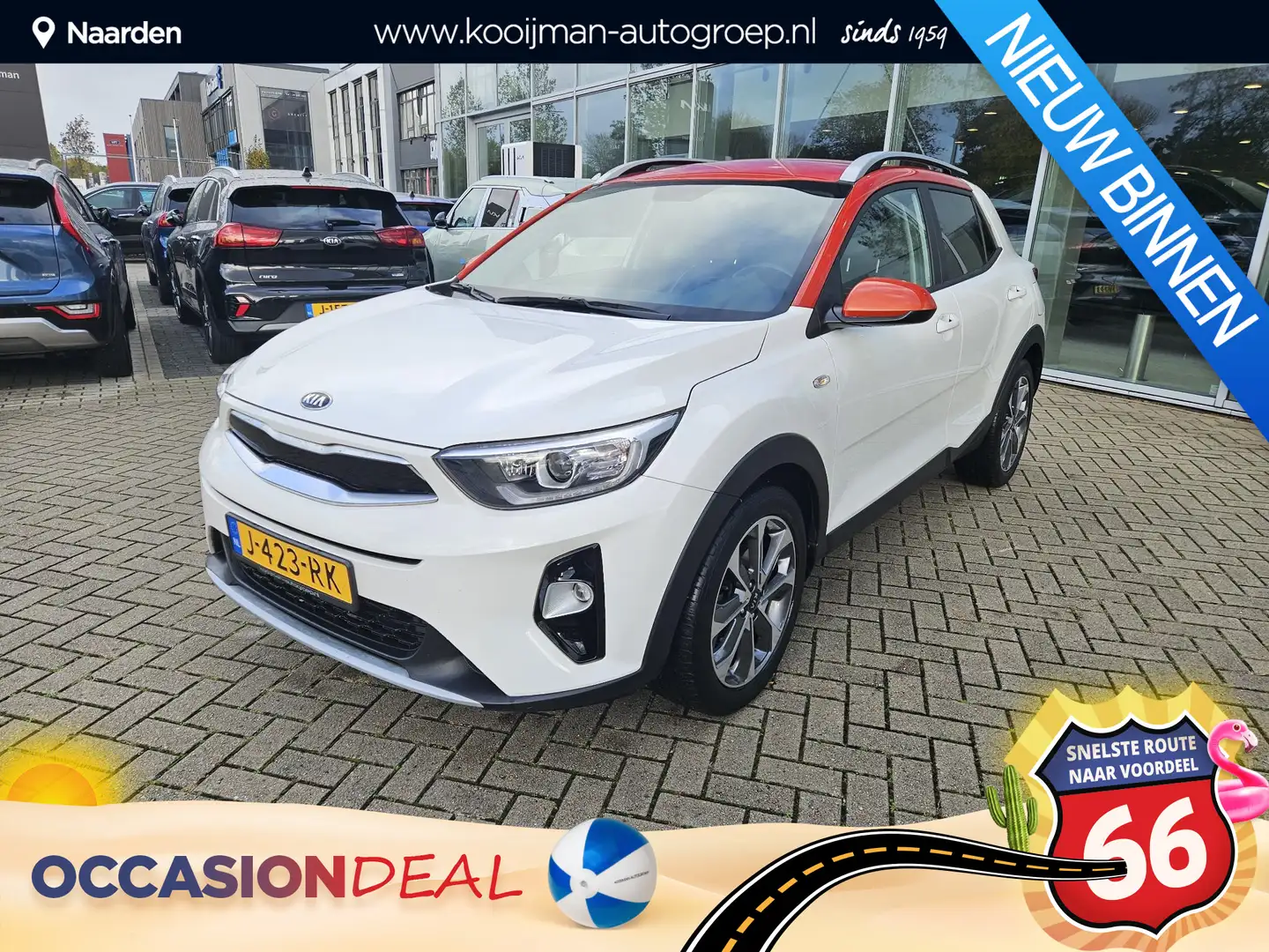 Kia Stonic 1.0 T-GDi Sports Edition LM velgen, airco, acterui Blanc - 1