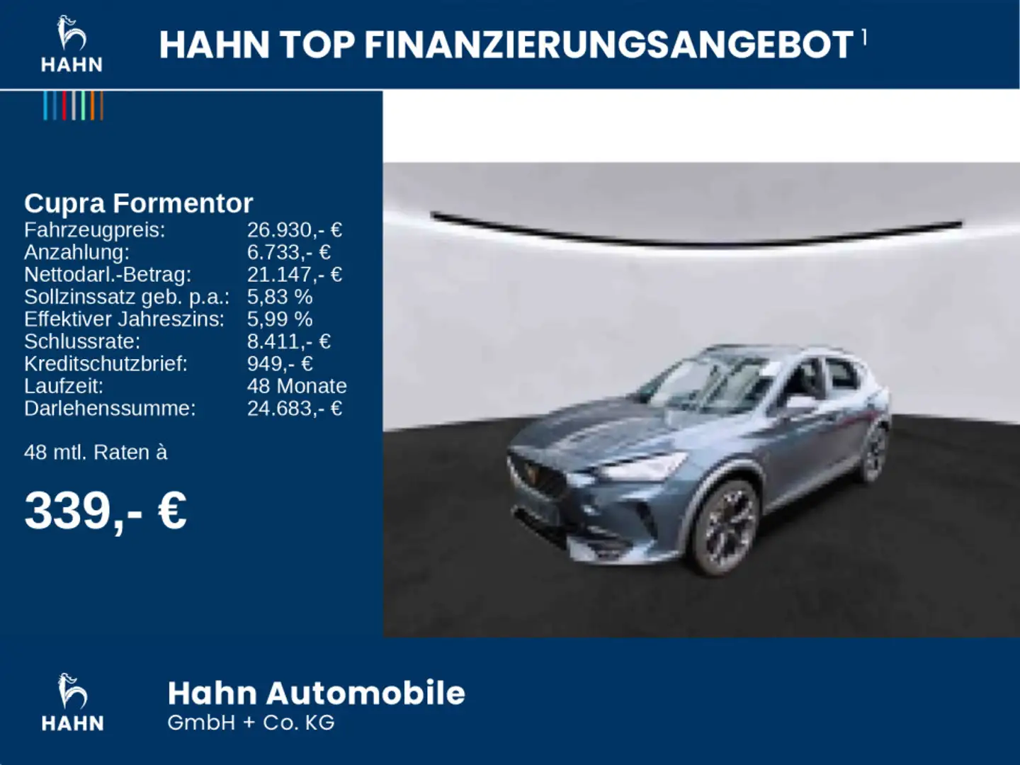 CUPRA Formentor VZ 1.4 e-HYBRID DSG LED Navi AHK ACC Grau - 2