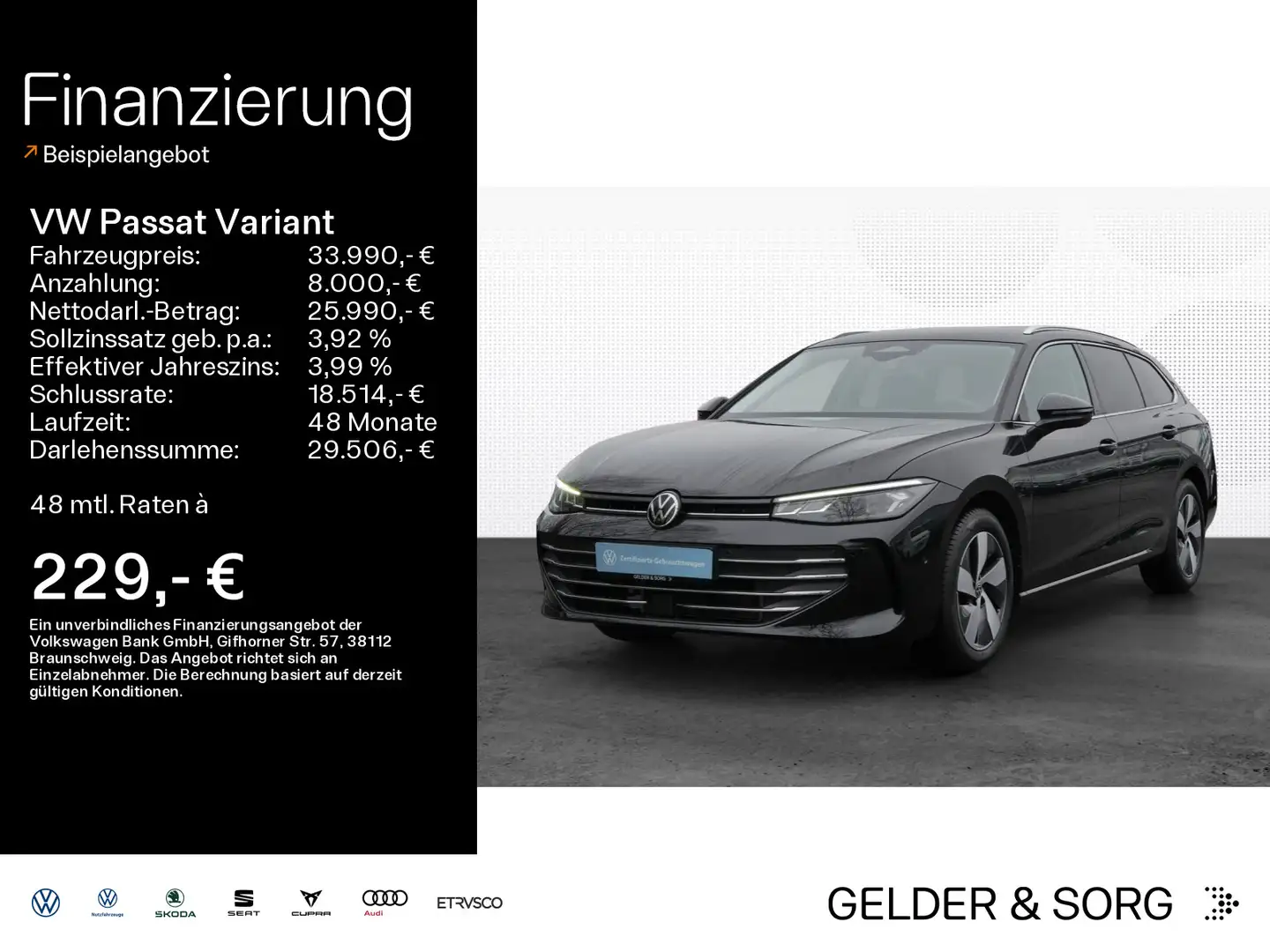 Volkswagen Passat Variant Business 1.5 eTSI NeuesMod*Massag Schwarz - 1