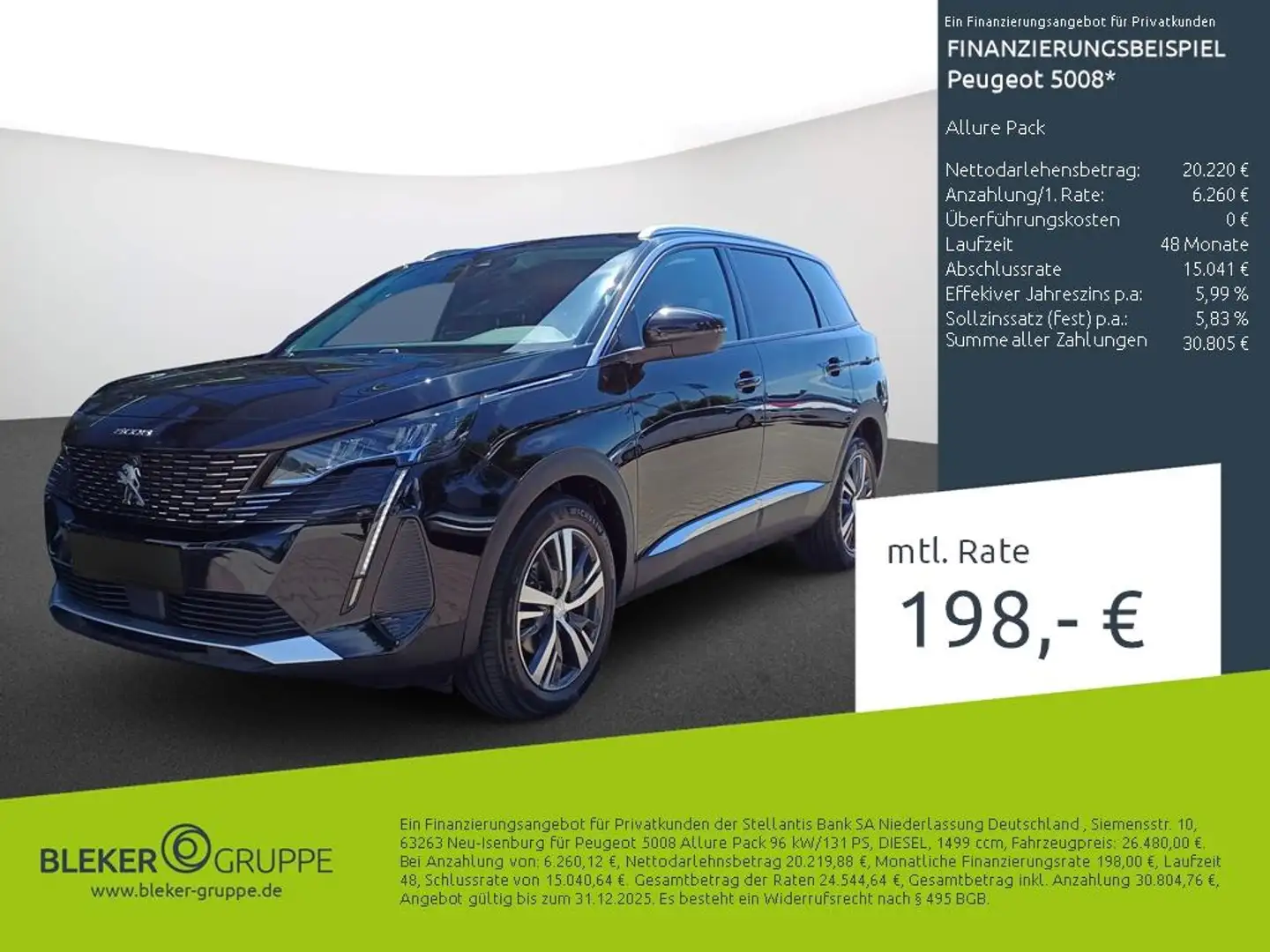Peugeot 5008 Allure Pack Schwarz - 1