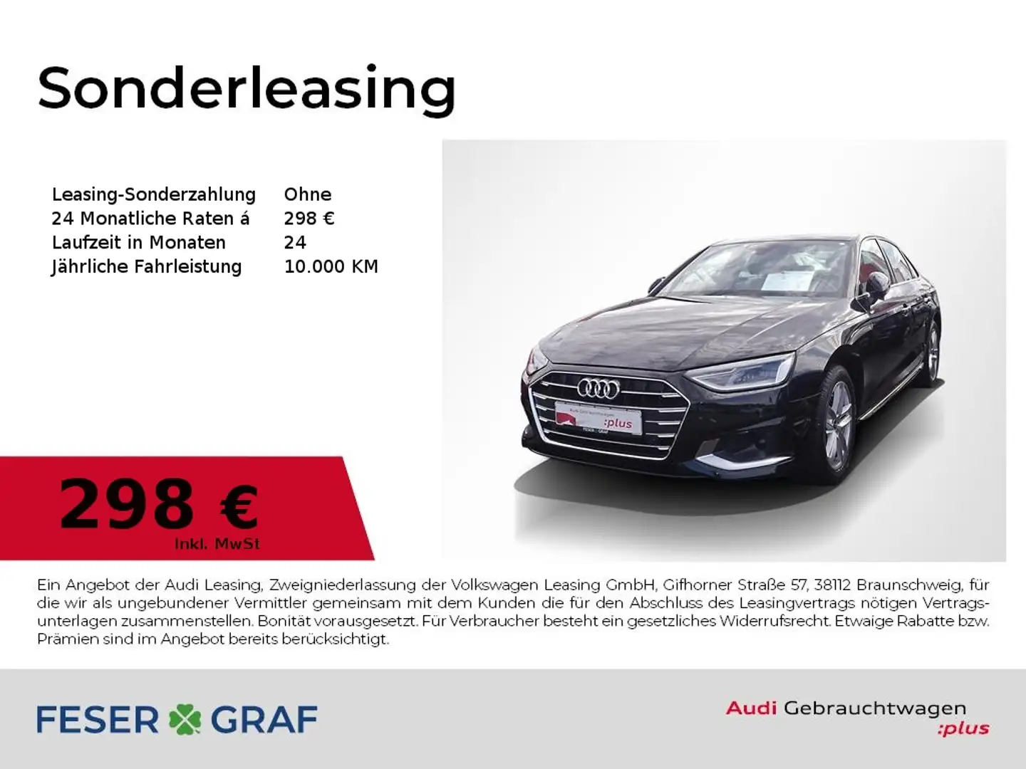 Audi A4 Lim. 35 TDI LED/Naiv/R-Kamera/Memory/17 Zoll Schwarz - 1