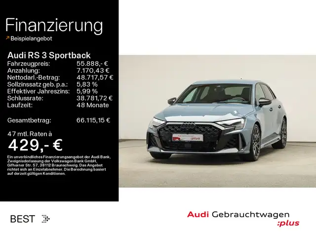 Audi RS3 Assist, Matrix, Abgas, Kamera