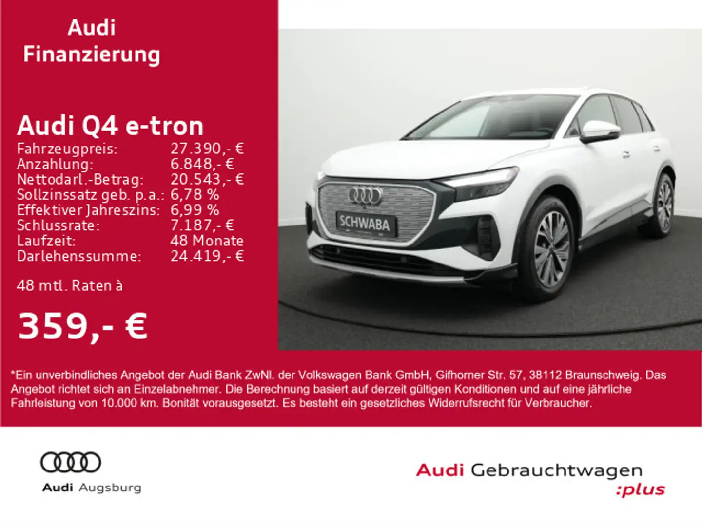 Audi Q4 e-tron 35 55 kW/h *LED*VIRTUAL*ACC*R-KAM*19"* Blanc - 1
