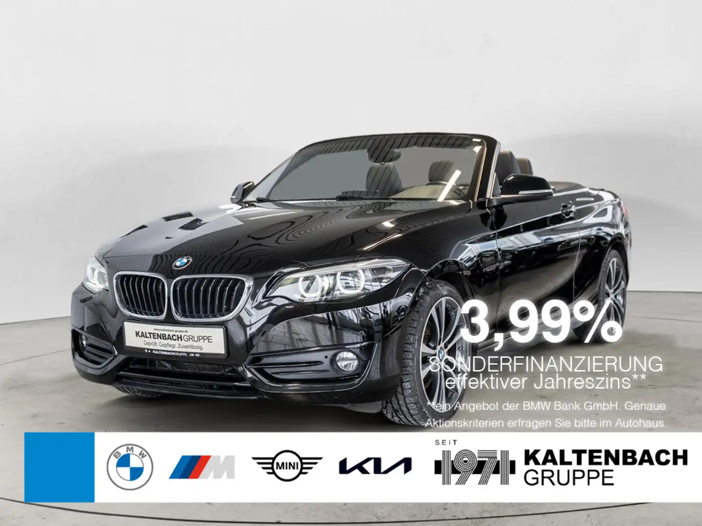 BMW 230 i Cabrio Sport Line LED ALUFELGEN 18 ZOLL Schwarz - 1