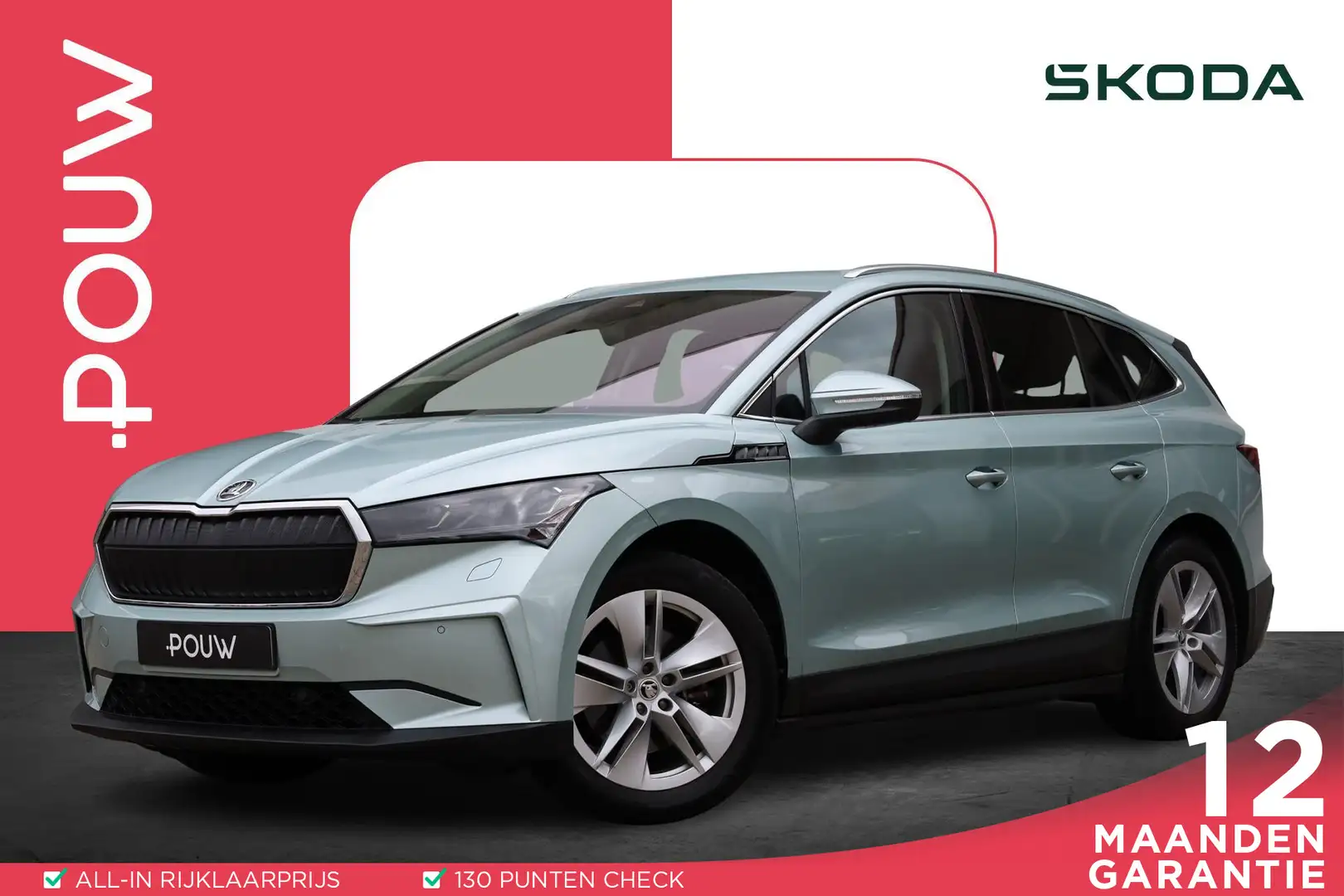 Skoda Enyaq iV 60 180pk | Achteruitrijcamera | Stoelverwarming Grijs - 1
