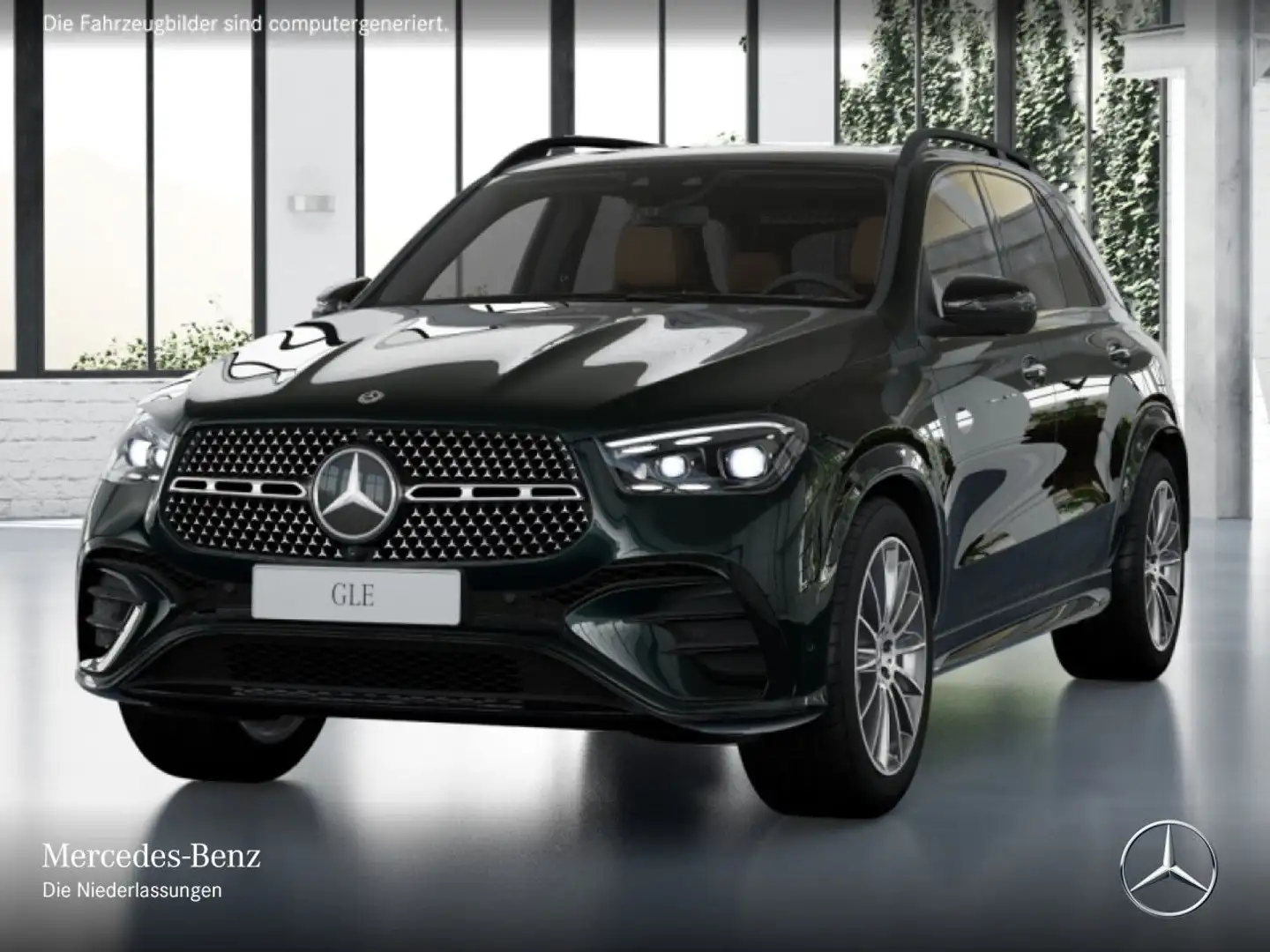 Mercedes-Benz GLE 350 de 4M AMG+NIGHT+PANO+360+AHK+MULTIBEAM+21" Groen - 2