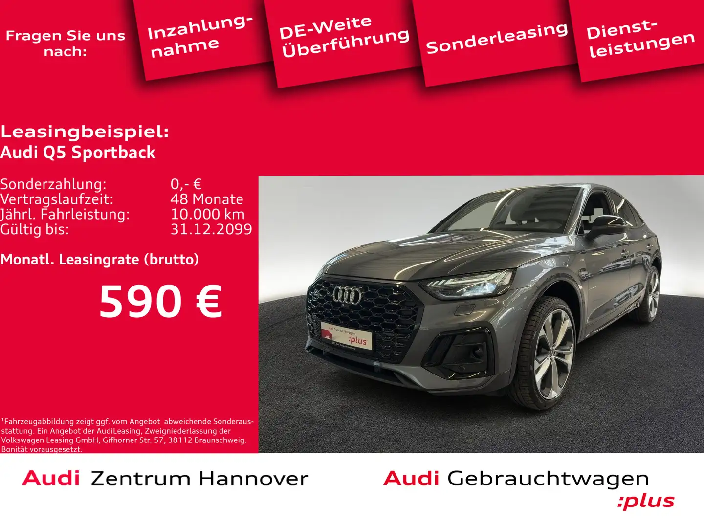Audi Q5 40 TDI qu. S line Head-Up Matrix Ka Grau - 1