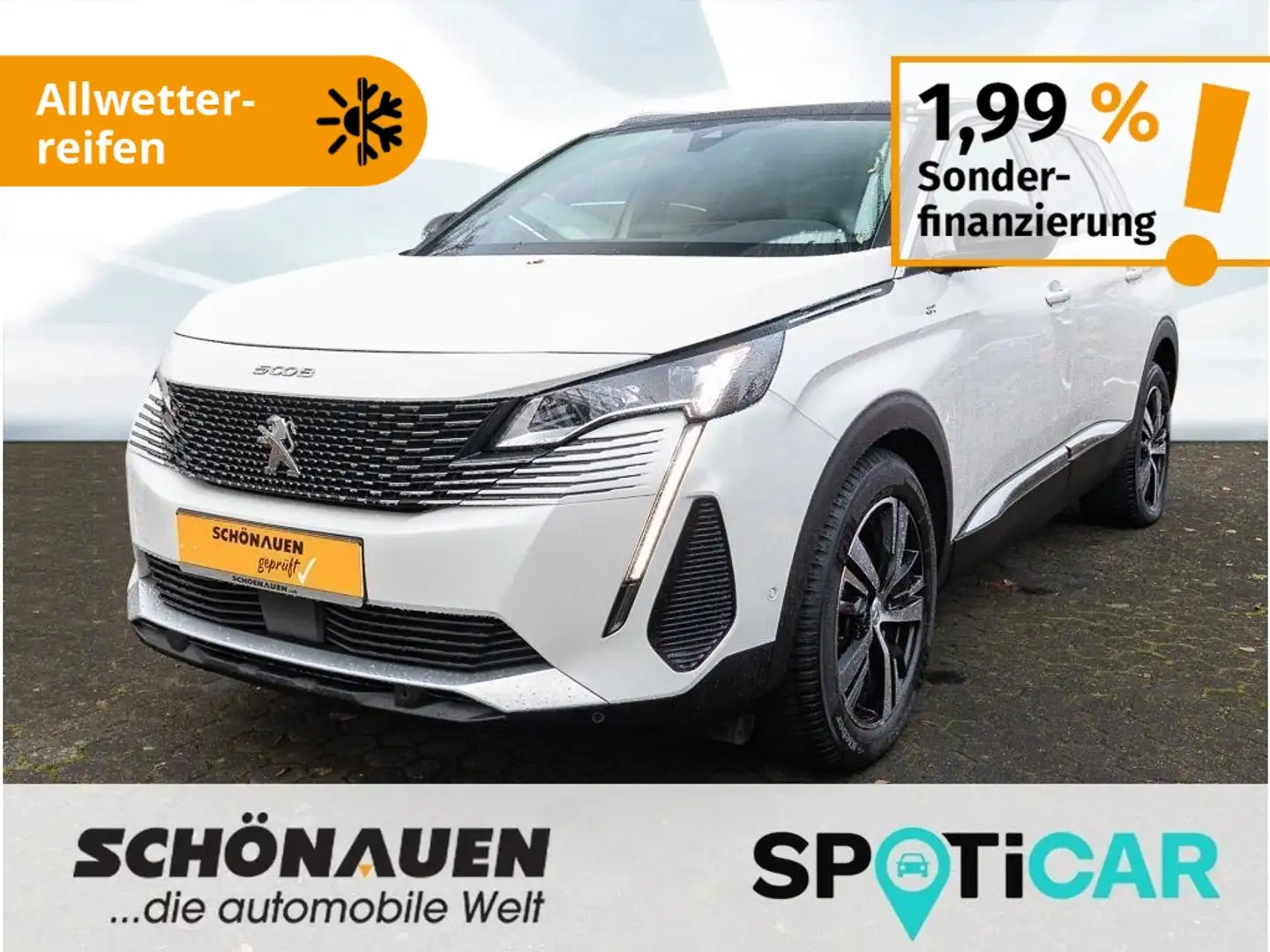 Peugeot 5008 PureTech GT +AHK+elHKKL+PANO+SHZ+RFK+PDC+BC+ Blanc - 1