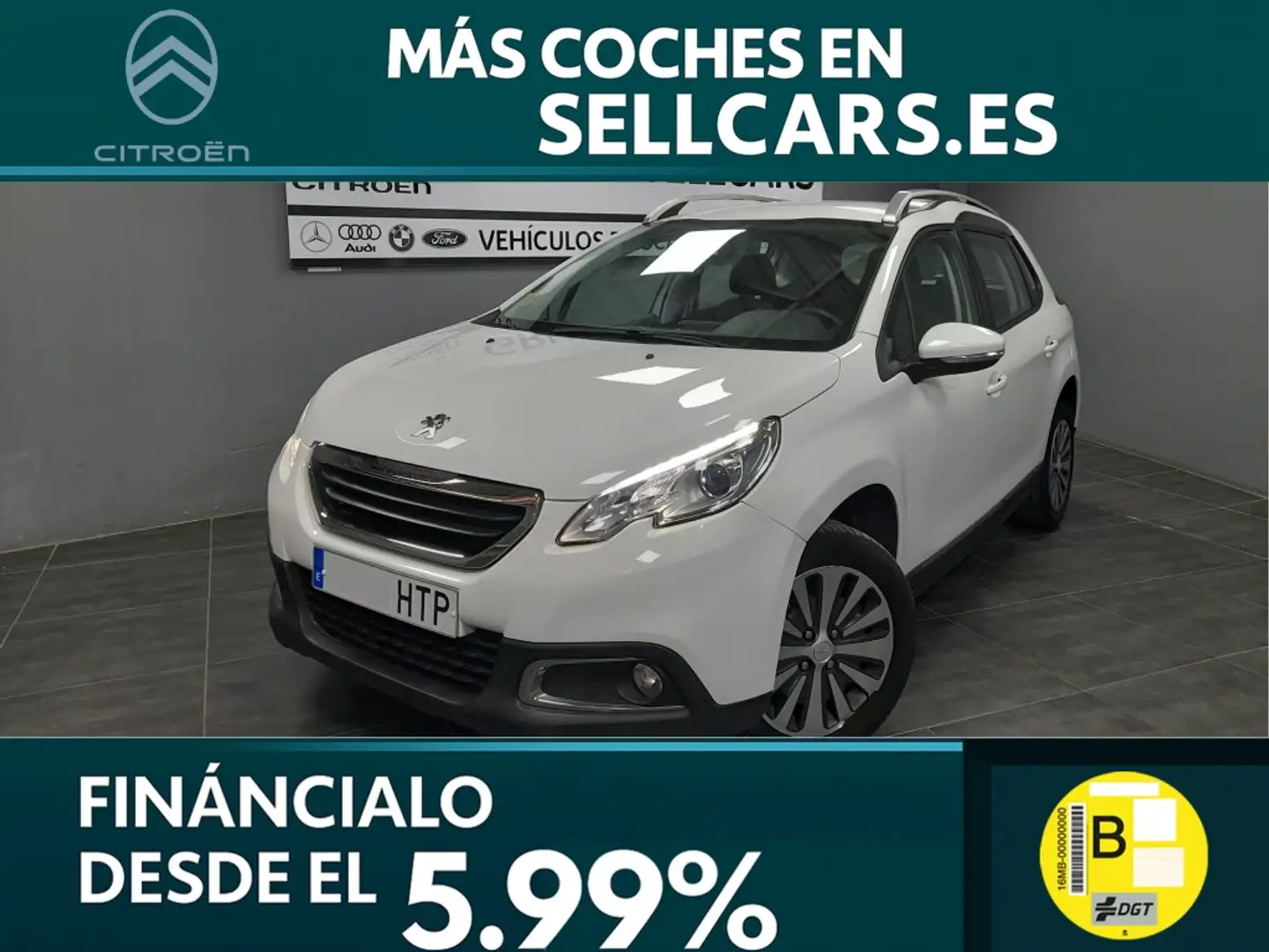 Peugeot 2008 1.6 e-HDI Active ETG6 Blanc - 1