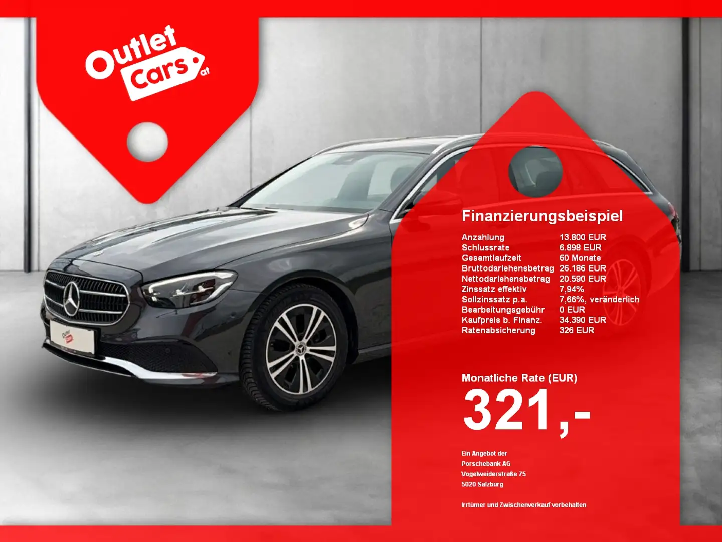 Mercedes-Benz E 200 d Avantgarde CARPLAY+AHK+LED+LEDER+NAVI+LM Grau - 1