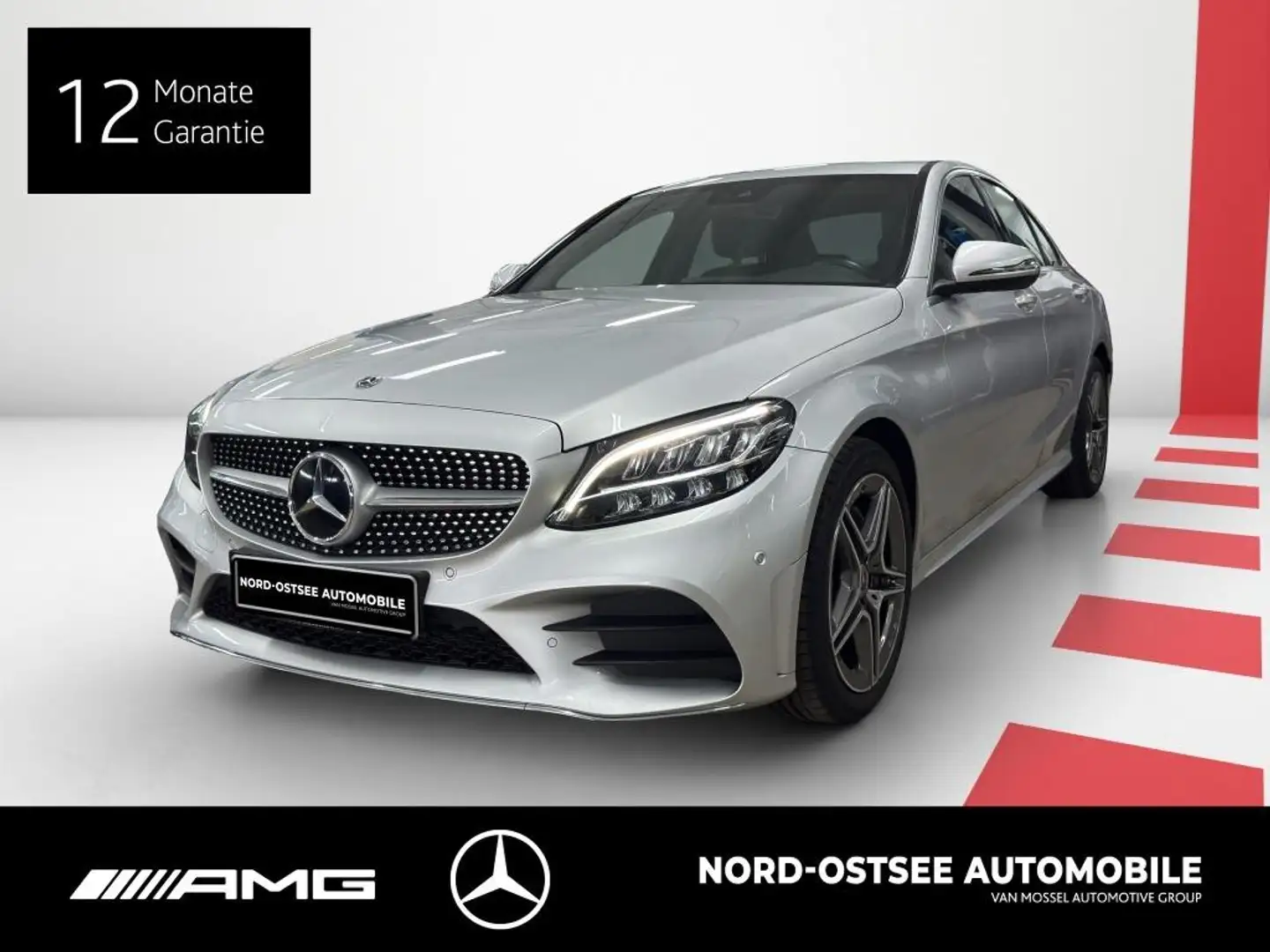 Mercedes-Benz C 220 d 4M AMG AHK KAMERA LED 9G NAVI SITZHZG Argent - 1