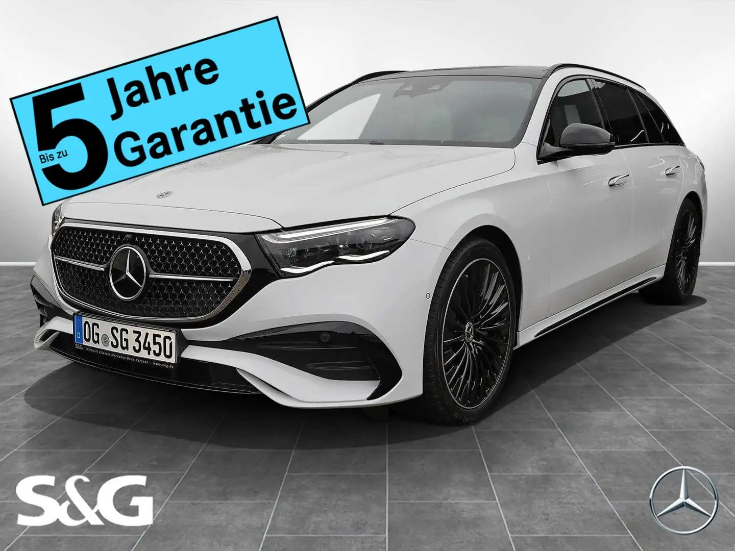 Mercedes-Benz E 450 d 4M T MBUX+360°+DIG-LED+AHK+Standhz.+Pano Blanc - 1