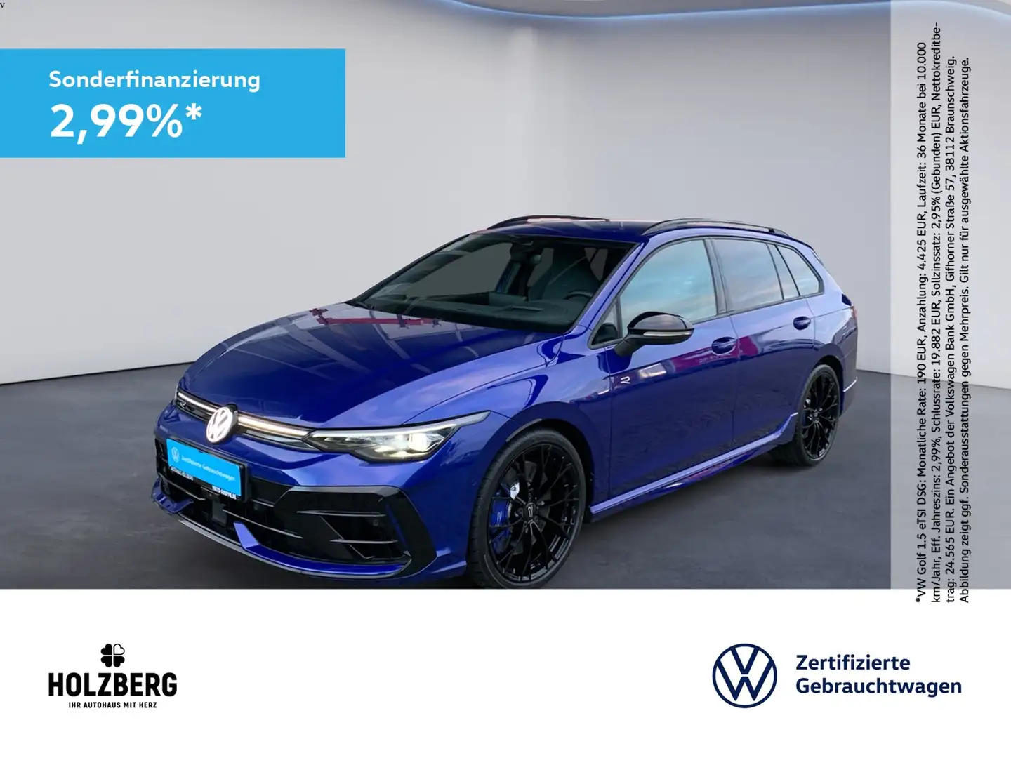 Volkswagen Golf Variant 2.0 TSI R 4Motion MATRIX+H&K+HUD Blau - 1