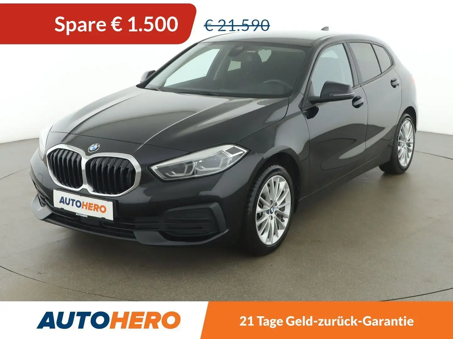 BMW 118 118i Advantage Aut. *LED*SPUR*TOT*CAM* Schwarz - 1