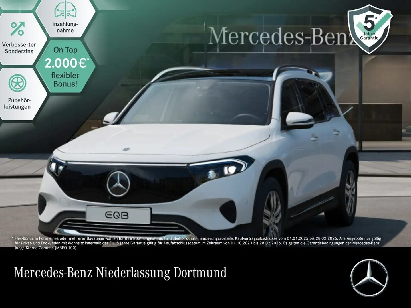 Mercedes-Benz EQB 250 PROG+PLUS-PAKET+AHK+PANO+360+SPUR Weiß - 1