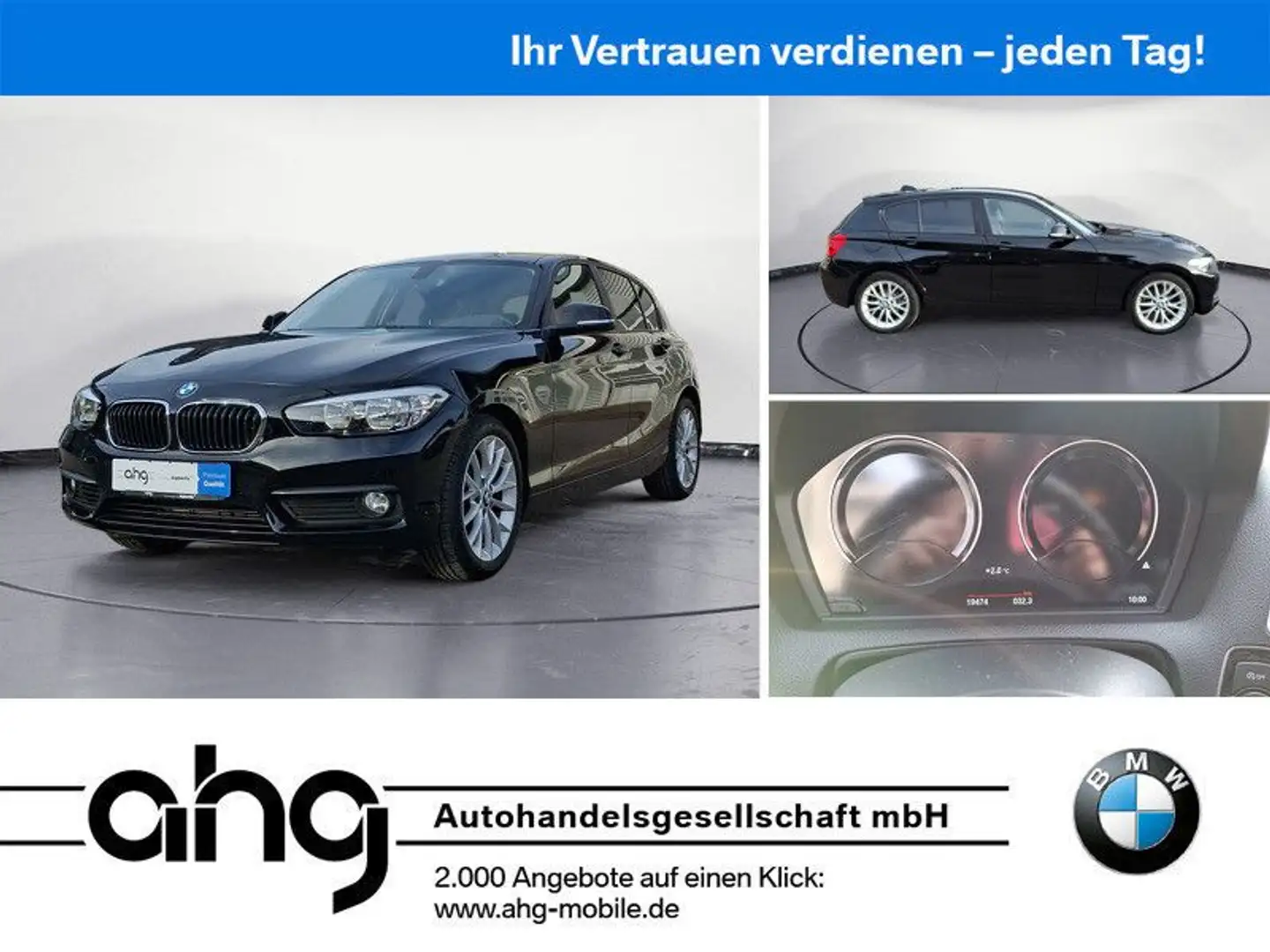BMW 118 i Advantage 17'LM PDC Sitzhzg. Vorn RFT NSW Noir - 1
