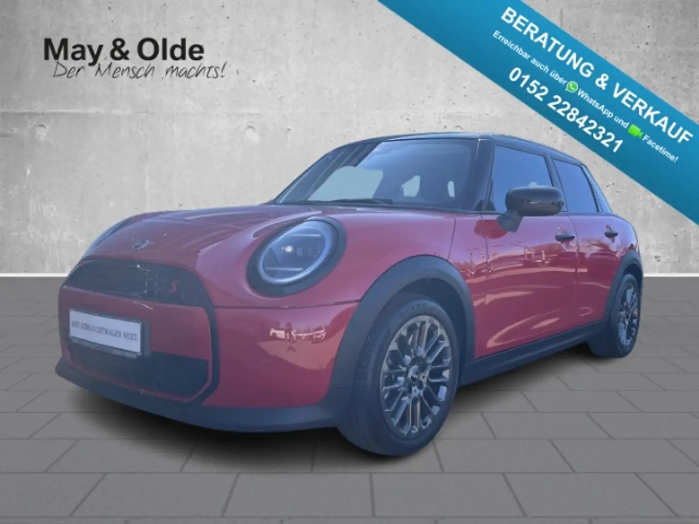 MINI Cooper S HUD PANO NAV LED SHZ Kurvenlicht Alarm 2-Zonen-Kli Rot - 1