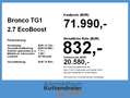 Ford Bronco TG1 2.7 EcoBoost Outer Banks LED elSitz Grau - thumbnail 4
