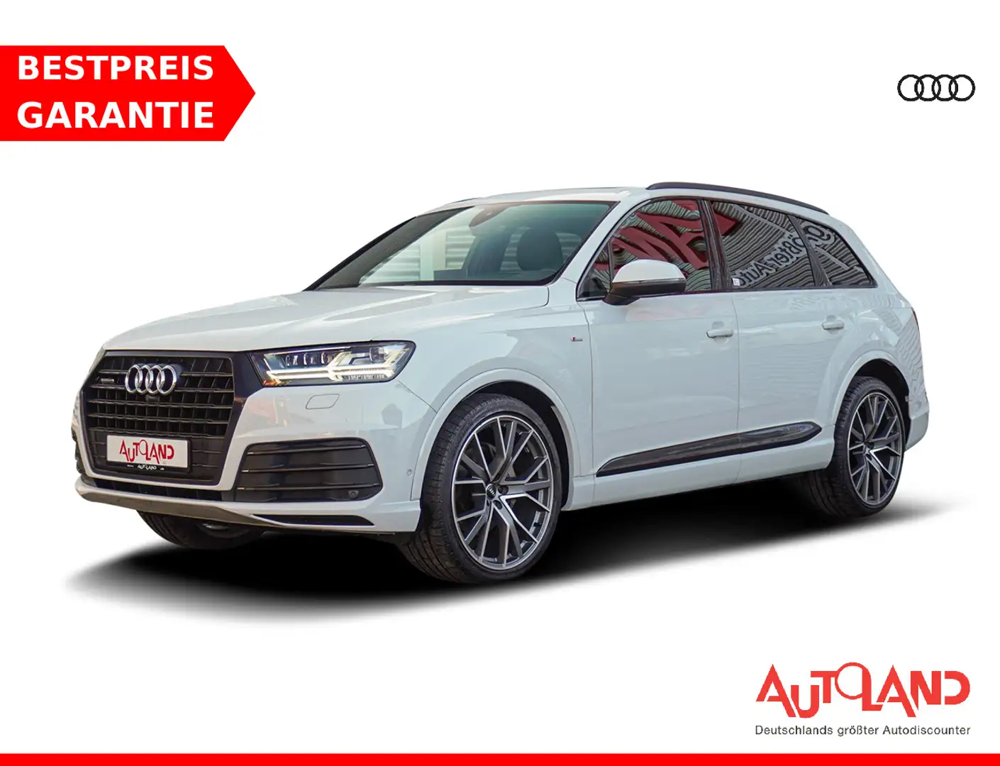 Audi Q7 45 3.0 TDI quattro S line LED Navi AHK Kamera Blanc - 1