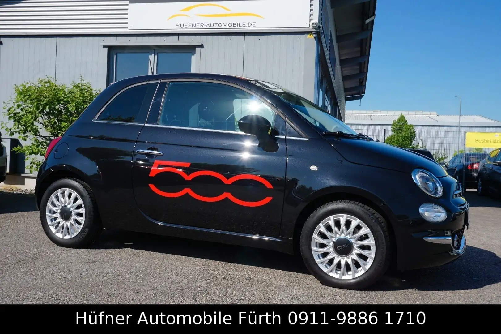 Fiat 500 Automatik*Panorama*Navi*PDC Schwarz - 1