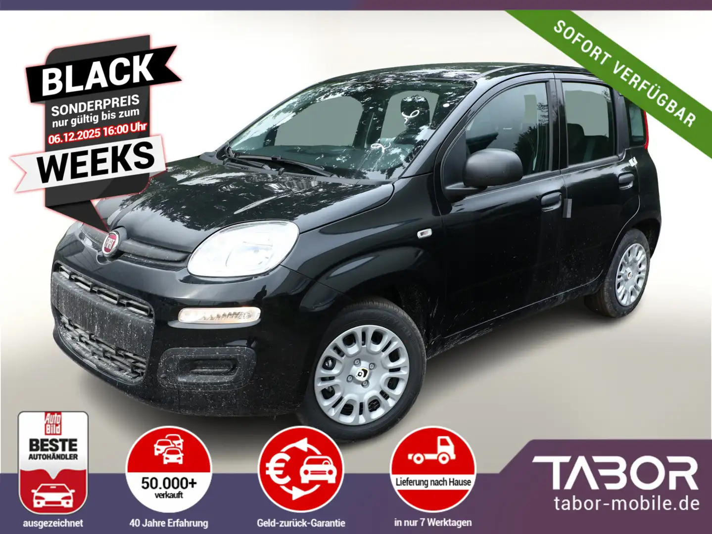 Fiat Panda MHEV 70 5"-DAB Temp PDC DigCo UVP-28%* Noir - 1