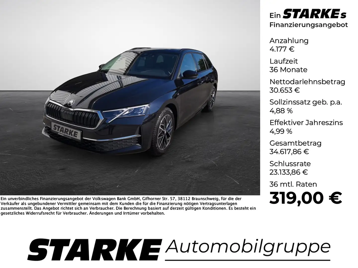 Skoda Octavia Combi 2.0 TDI DSG Tour Schwarz - 1