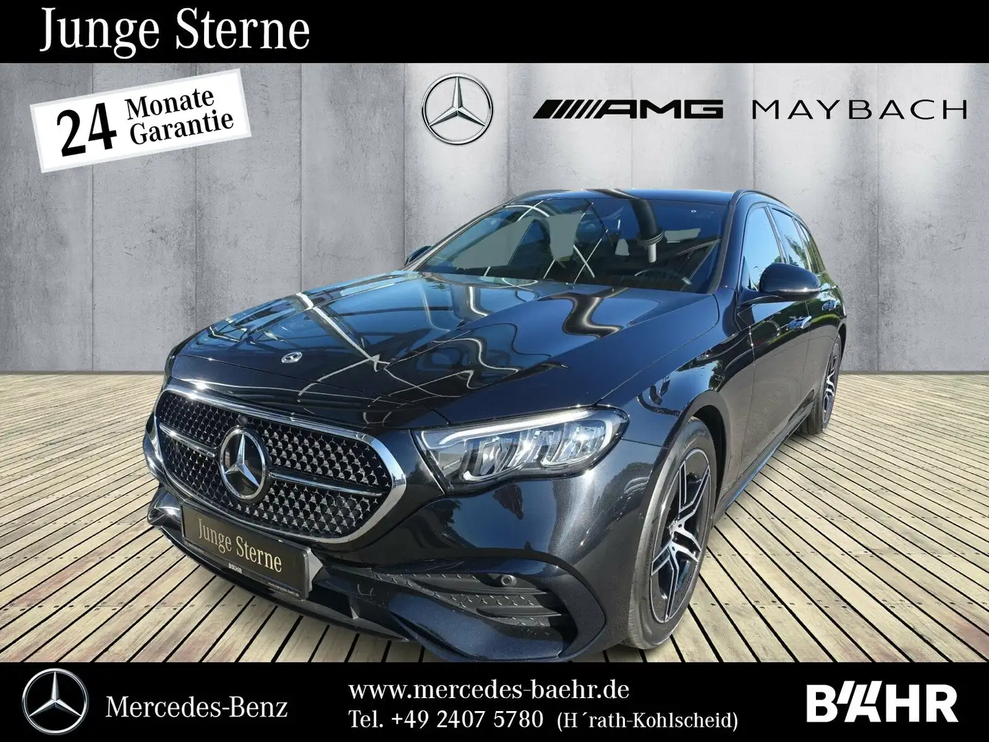 Mercedes-Benz E 200 E 200 T AMG+Night/Navi/LED/Distronic/AHK/LMR-19" Schwarz - 1
