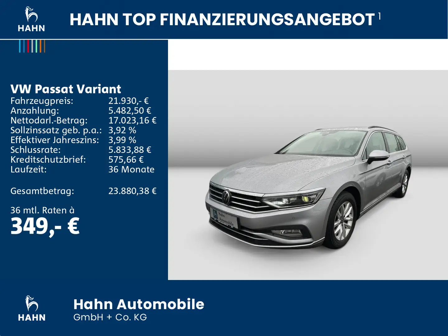 Volkswagen Passat Variant 2.0TDI DSG Business Matrix AHK AC Argent - 2