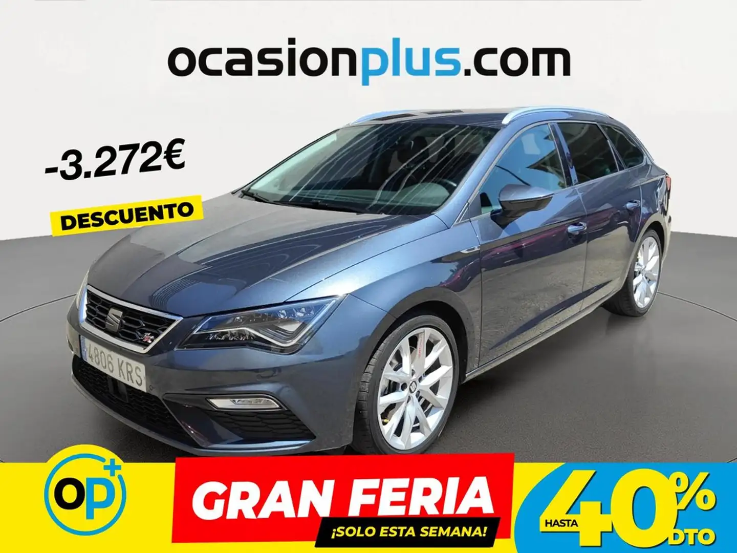 SEAT Leon ST 2.0 EcoTSI S&S FR DSG7 190 Gris - 1