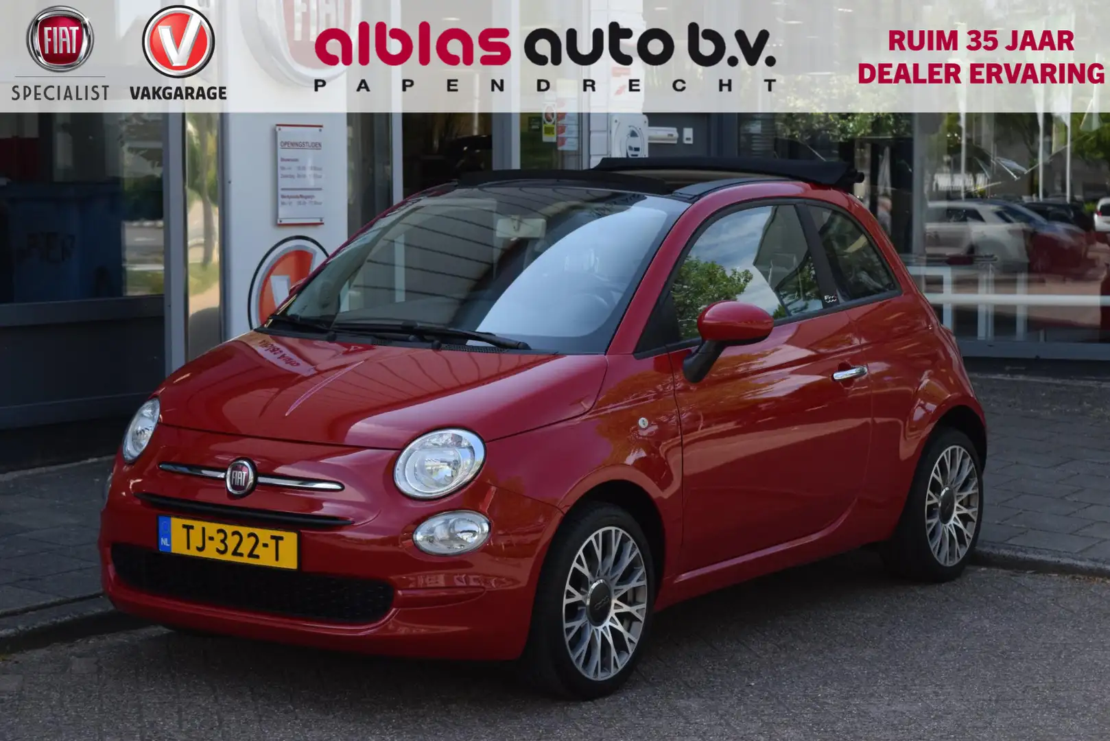 Fiat 500C 80pk Turbo Popstar|U-Connect 5"|16"lm|Cruise| Rouge - 1