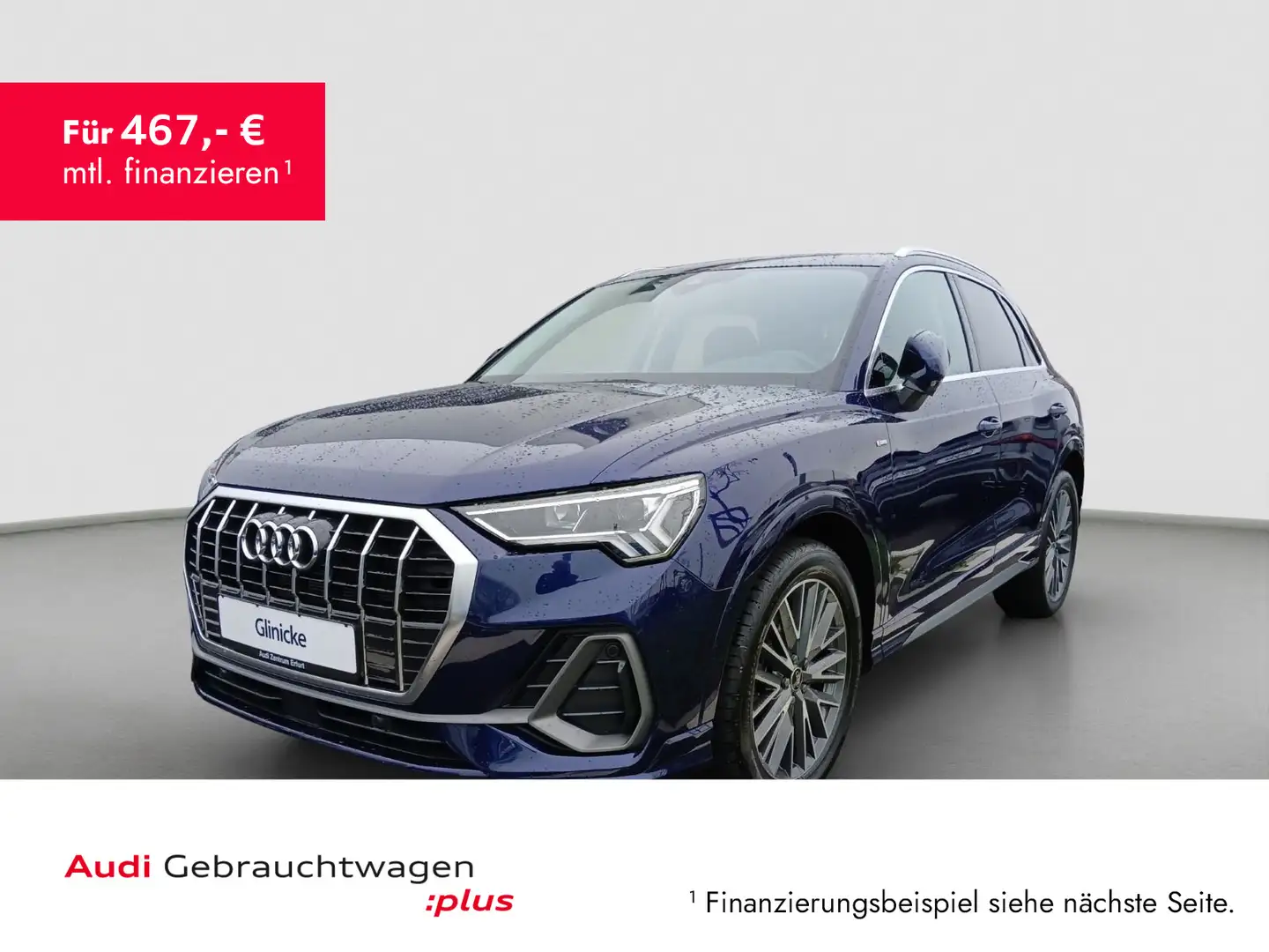 Audi Q3 35 TDI S-tronic S line AHK ACC LED Einparkhil Blauw - 1