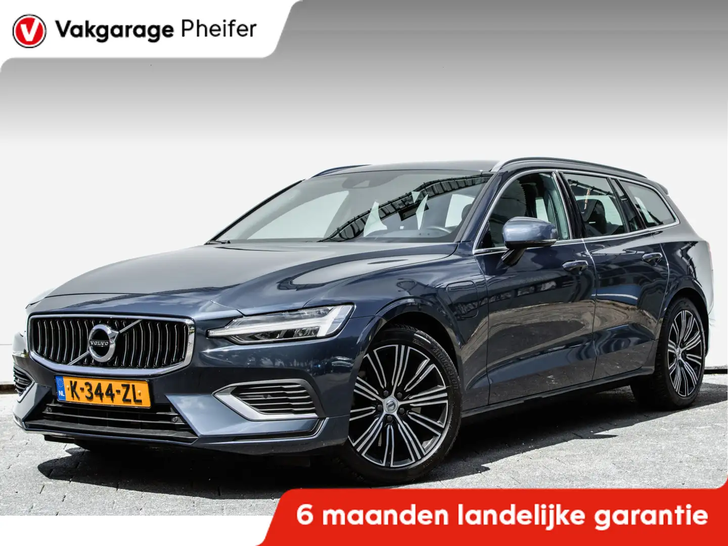 Volvo V60 2.0 T6 Recharge AWD Business Pro Trekhaak/ Blindsp Blauw - 1