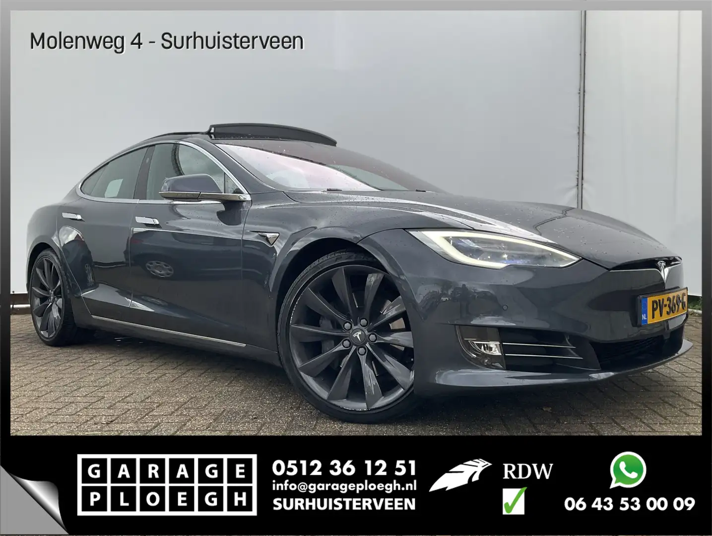 Tesla Model S 75D Autopilot Pano-dak Leer Sportzetels Elek-klep Grey - 1