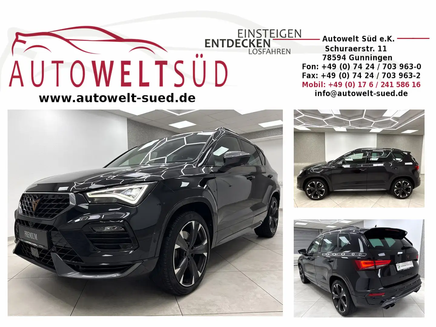 CUPRA Ateca VZ 2.0 TSI 4D AHK 360° Navi DCC KeyL el.Heckkl Noir - 1