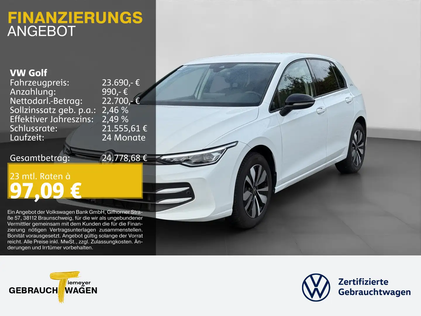 Volkswagen Golf 1.5 TSI GOAL NAVI AHK LED SITZHZ Weiß - 1