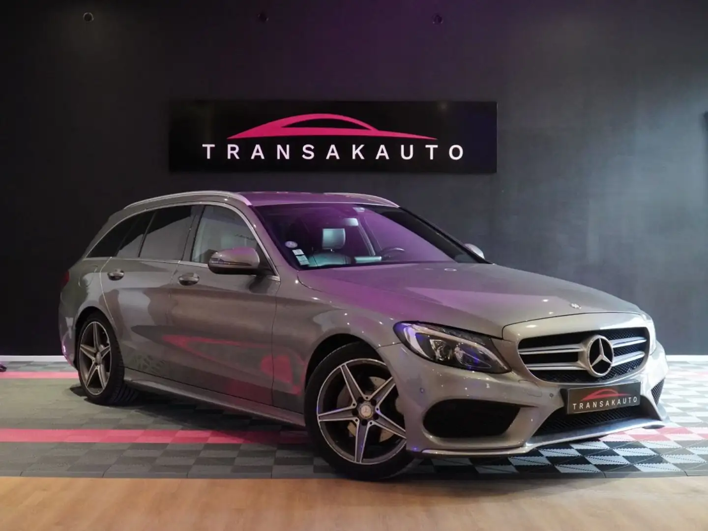 Mercedes-Benz C 180 BREAK 180 AMG 7G-Tronic A Gris - 1