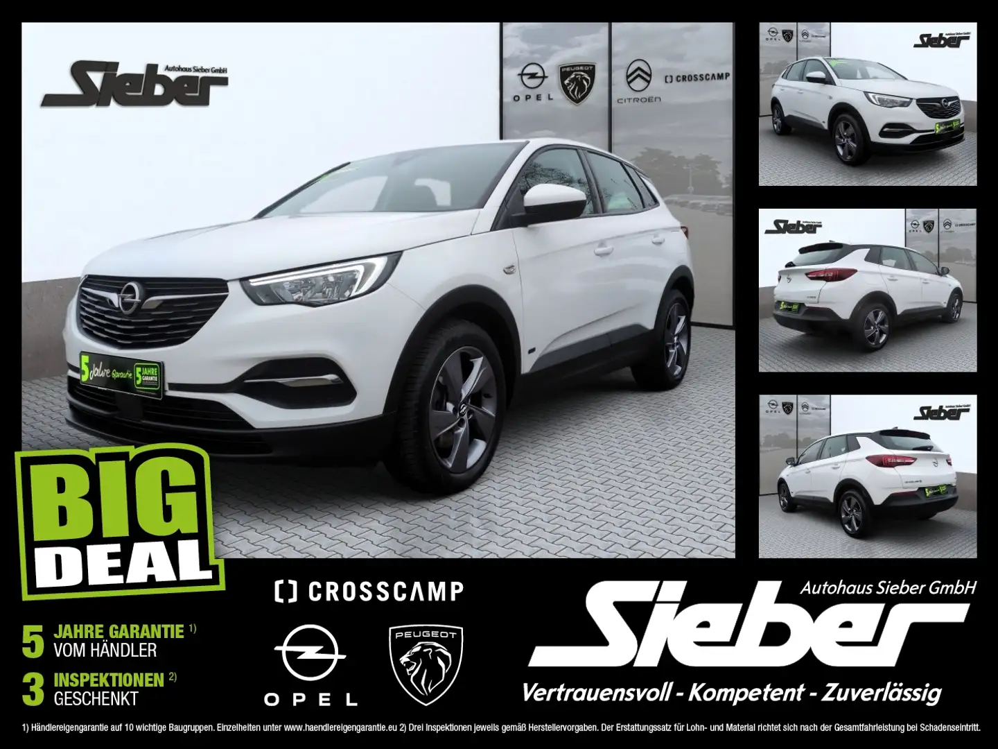 Opel Grandland 1.6 Turbo Hybrid Edition NAVI Weiß - 1