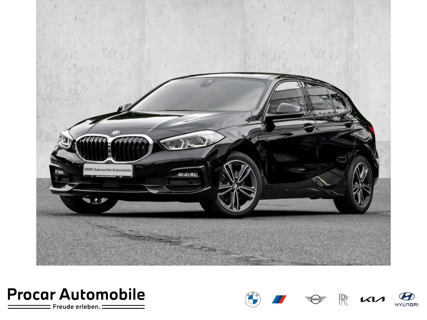 BMW 116 d SPORT LINE+HuD+ADAPT.LED+AUT+SHZ Zwart - 1