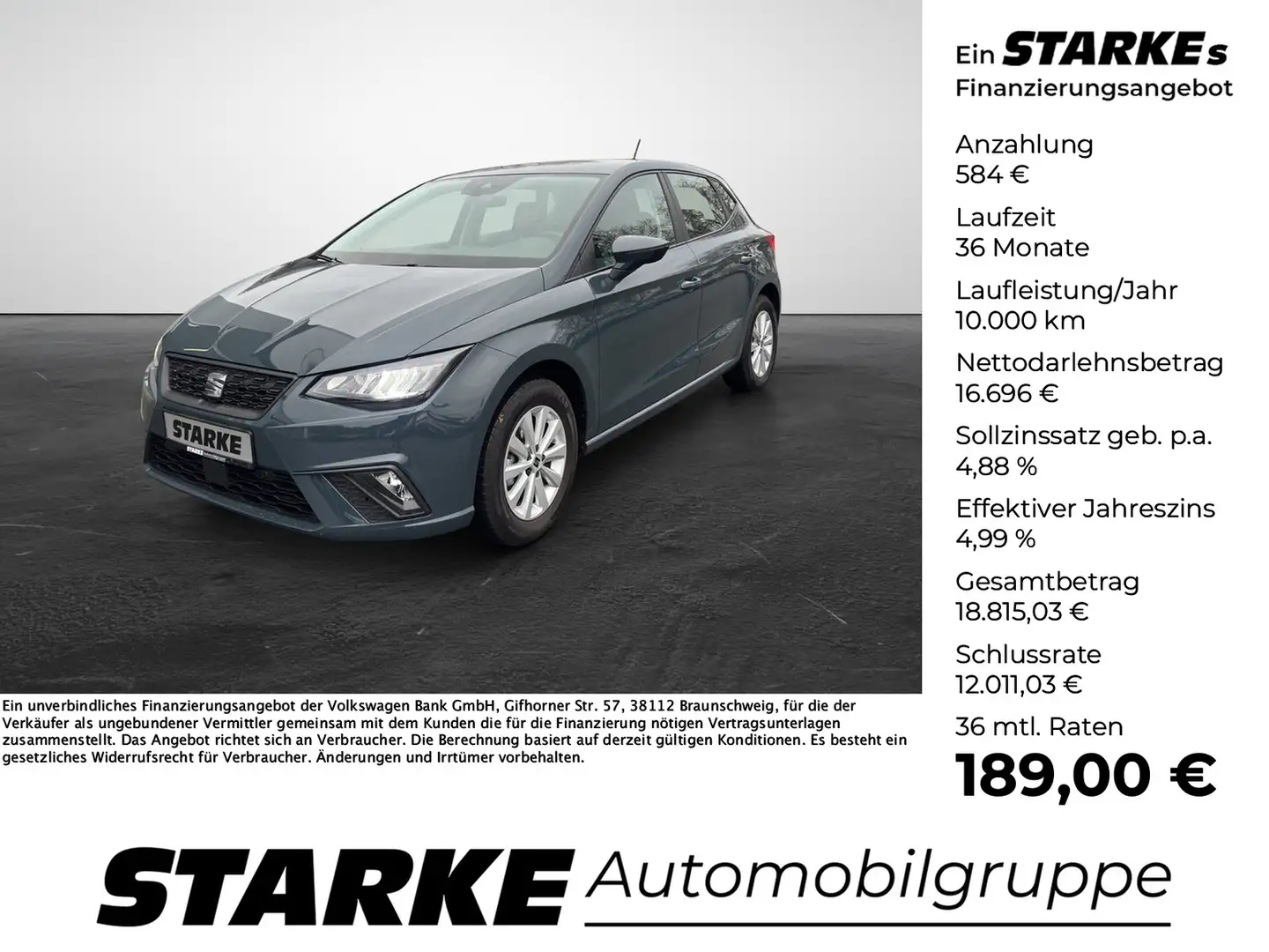 SEAT Ibiza 1.0 TSI Style Blau - 1