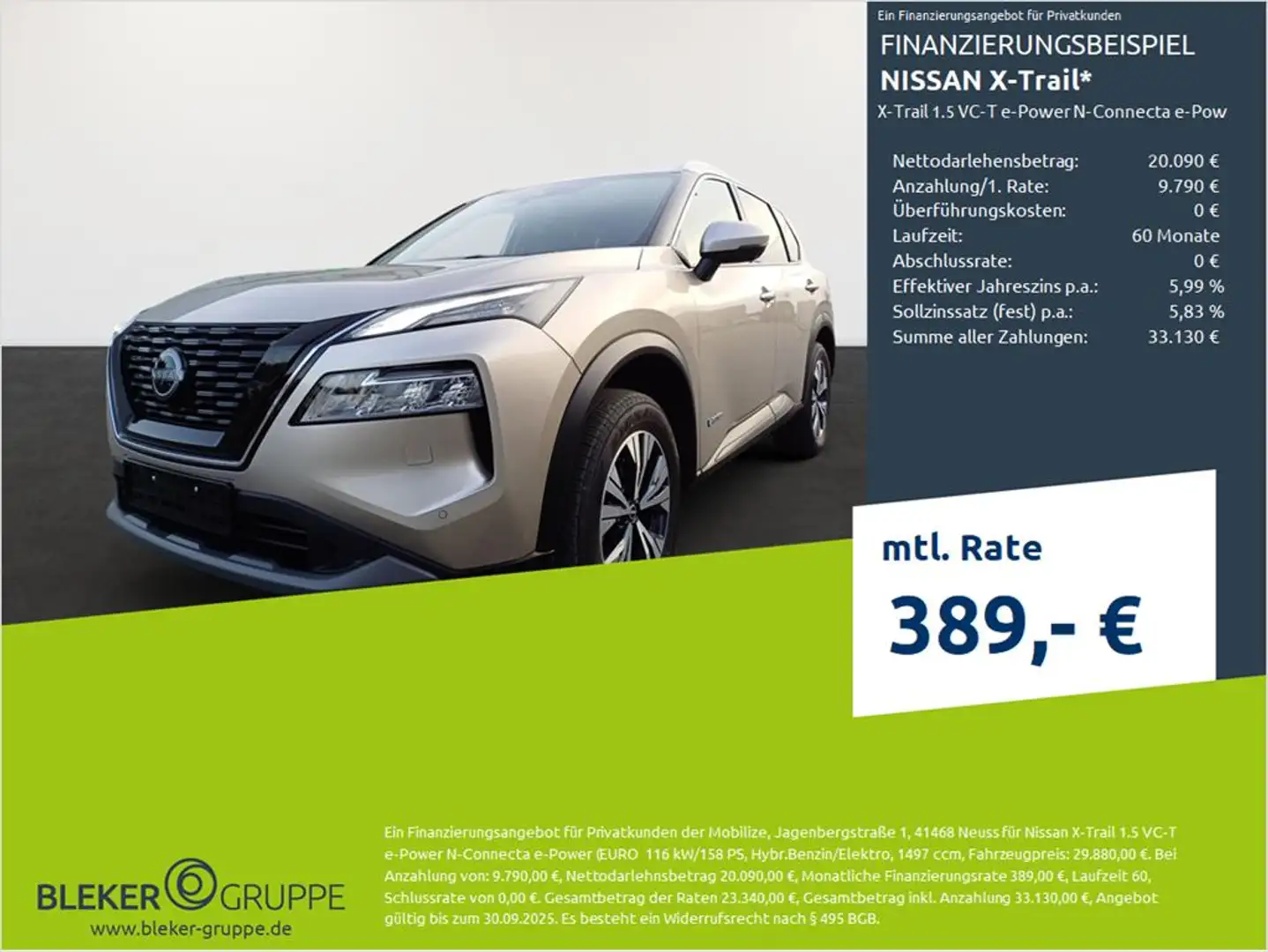 Nissan X-Trail X-Trail 1.5 VC-T e-Power N-Connecta e-Power (EURO Silber - 1