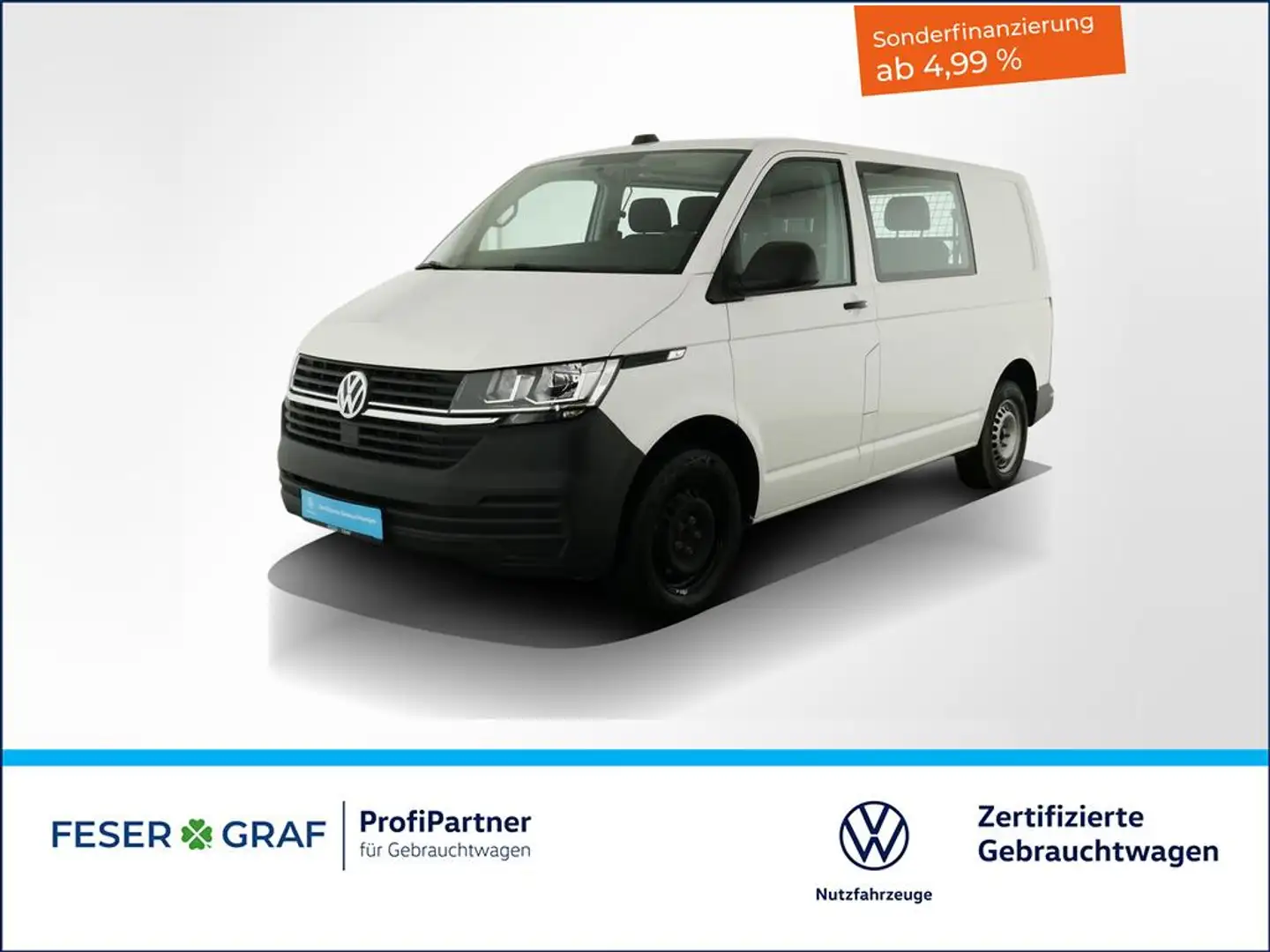 Volkswagen T6.1 Kombi 6.1 2.0TDI 6Sitze Stdhz Klima Navi Blanc - 1
