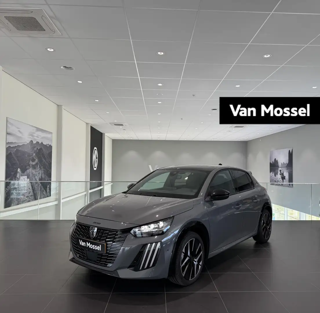 Peugeot 208 Hybrid 100 e-DCS6 GT PANO | SFEERVERLICHTING | 360 Gris - 1