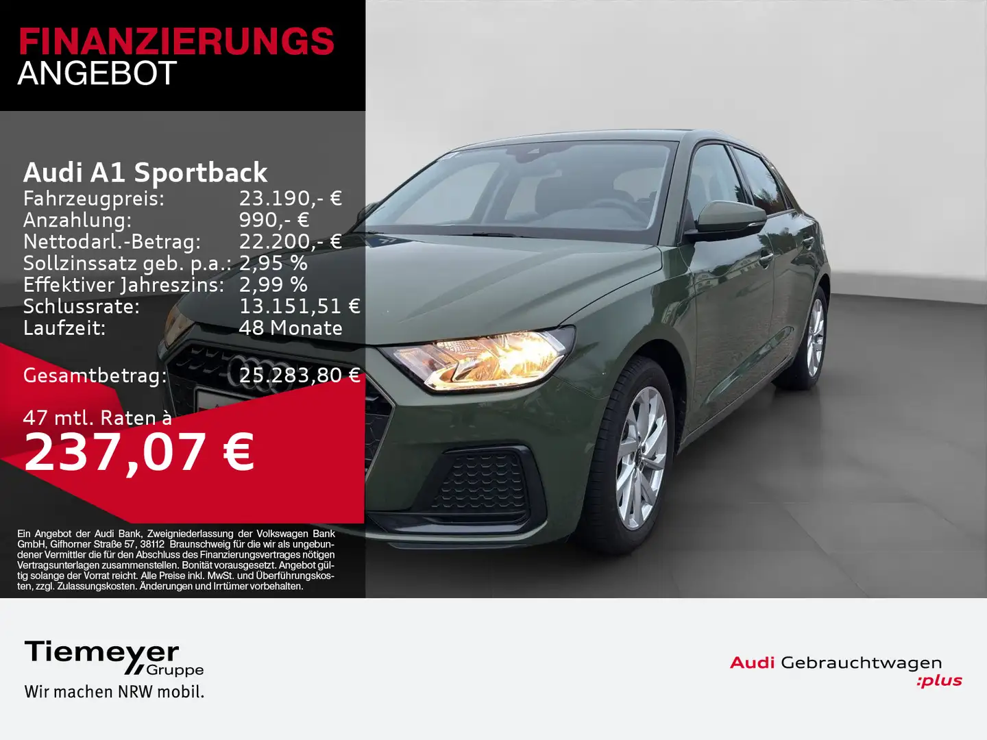 Audi A1 25 TFSI ADVANCED SITZHZG PDC SPORTS Grün - 1
