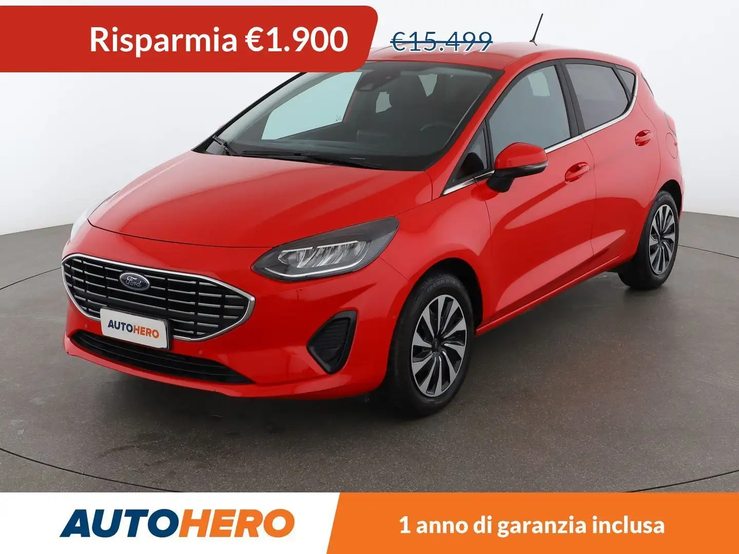 Ford Fiesta 1.1 Ti-VCT Titanium 75 CV Rosso - 1